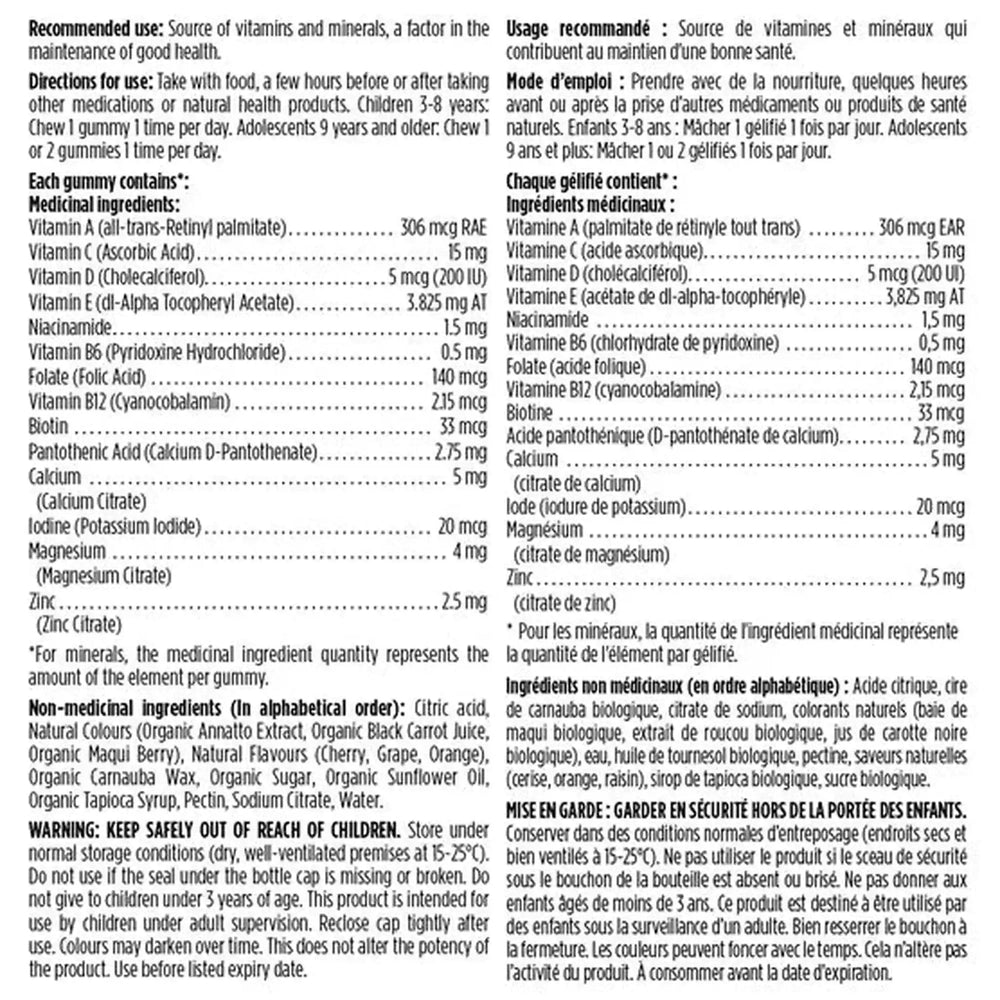 Kirkland Signature Multivitamines Enfants Gummies â 250 Gommes