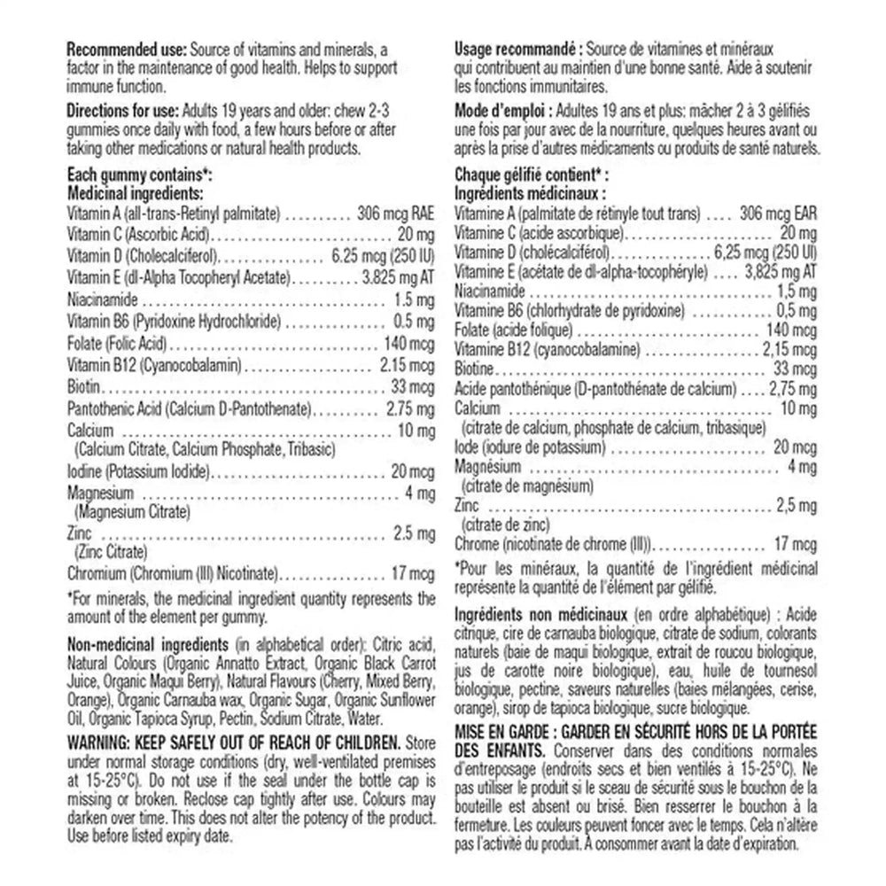 Kirkland Signature Multivitamines Adultes Gummies â 250 Gommes