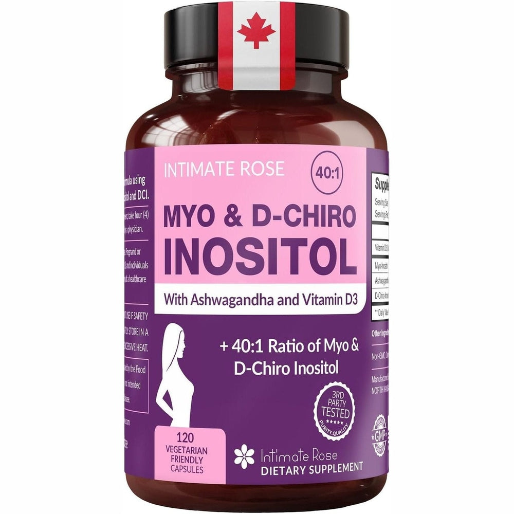 Intimate Rose Myo-Inositol SOPK â Myo & D-Chiro 40:1 + Vitamine D3 + Ashwagandha â 120 Capsules