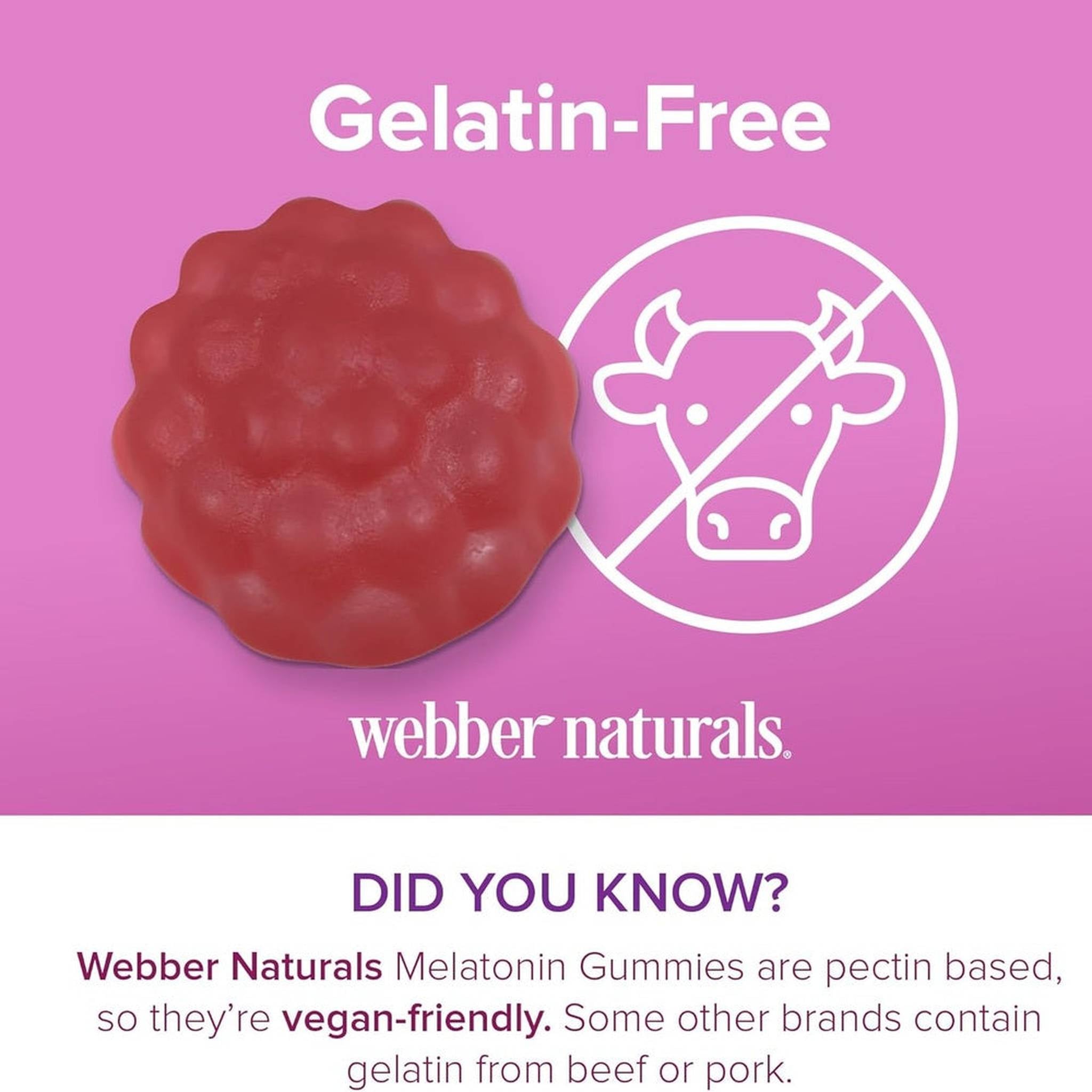 Webber Naturals Mélatonine 10mg Gummy – Cerise & Grenade – 100 Gommes