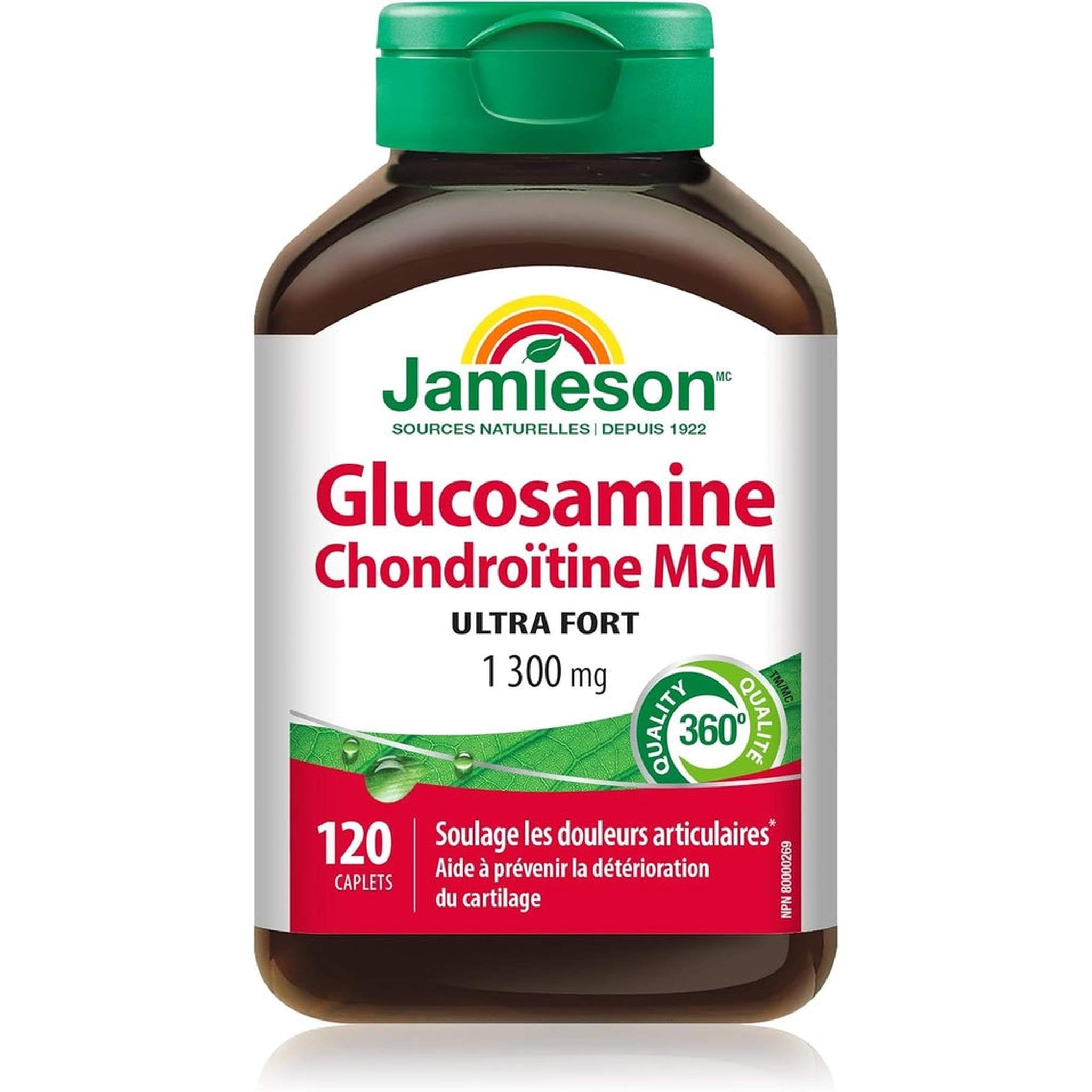 Jamieson Glucosamine Chondroïtine MSM - 120 Comprimés