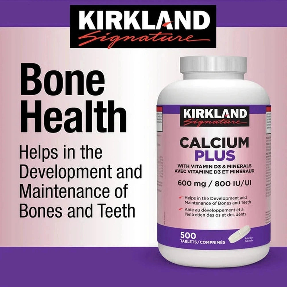 Calcium Plus 600mg + D3 + MinÊraux - Formule Complète | 500 ComprimÊs