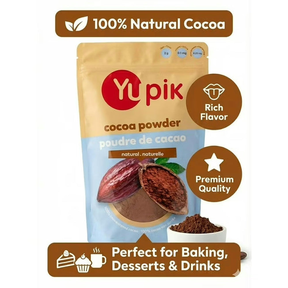 Yupik Poudre de Cacao Naturelle 100% Pure – 700g – Qualité Supérieure