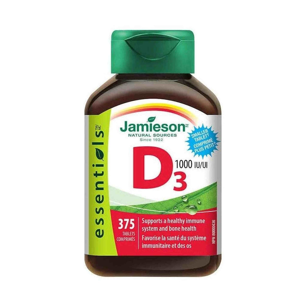 Jamieson Vitamine D3 1000 UI â 375 ComprimĂŠs â Os, ImmunitĂŠ & VitalitĂŠ