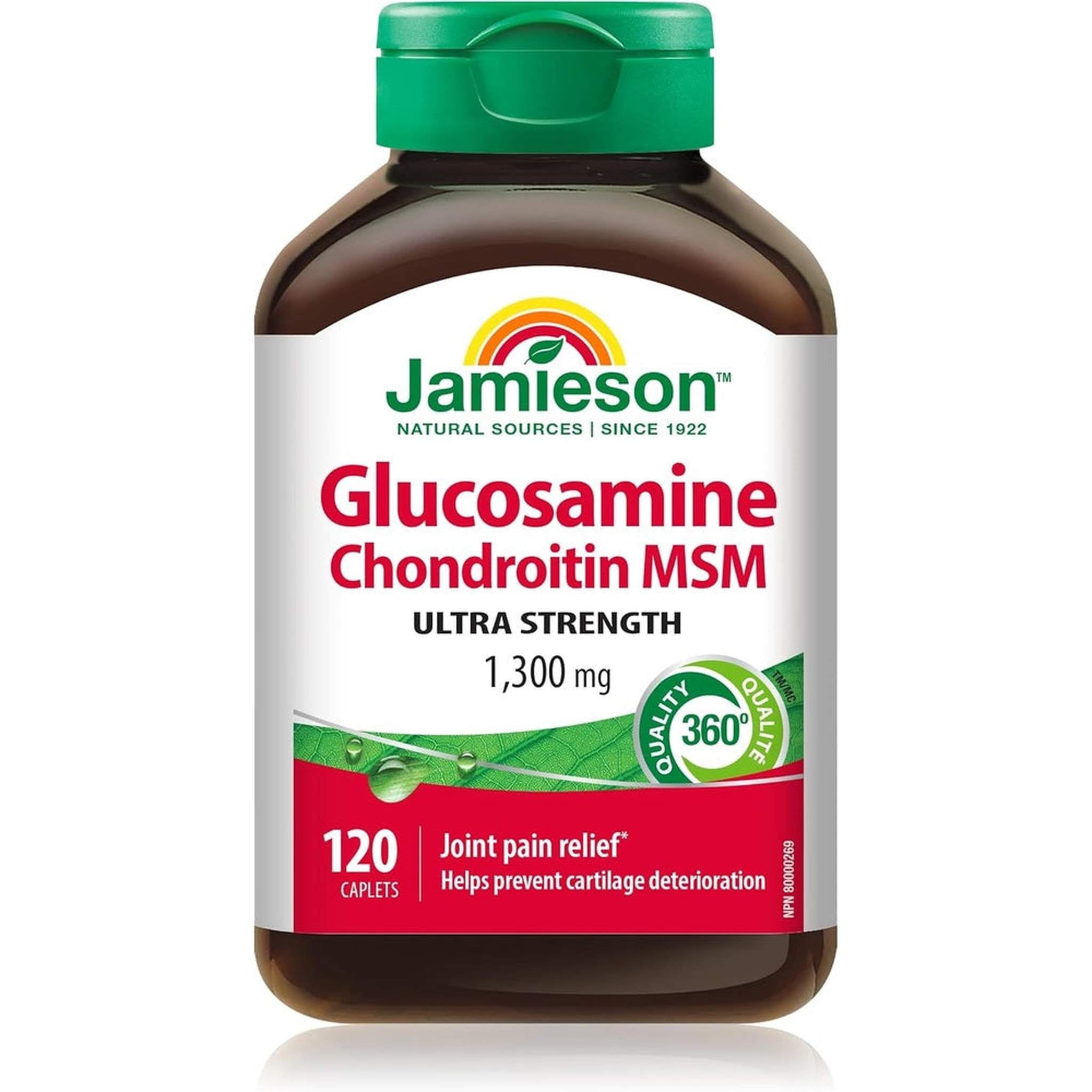 Jamieson Glucosamine Chondroïtine MSM - 120 Comprimés