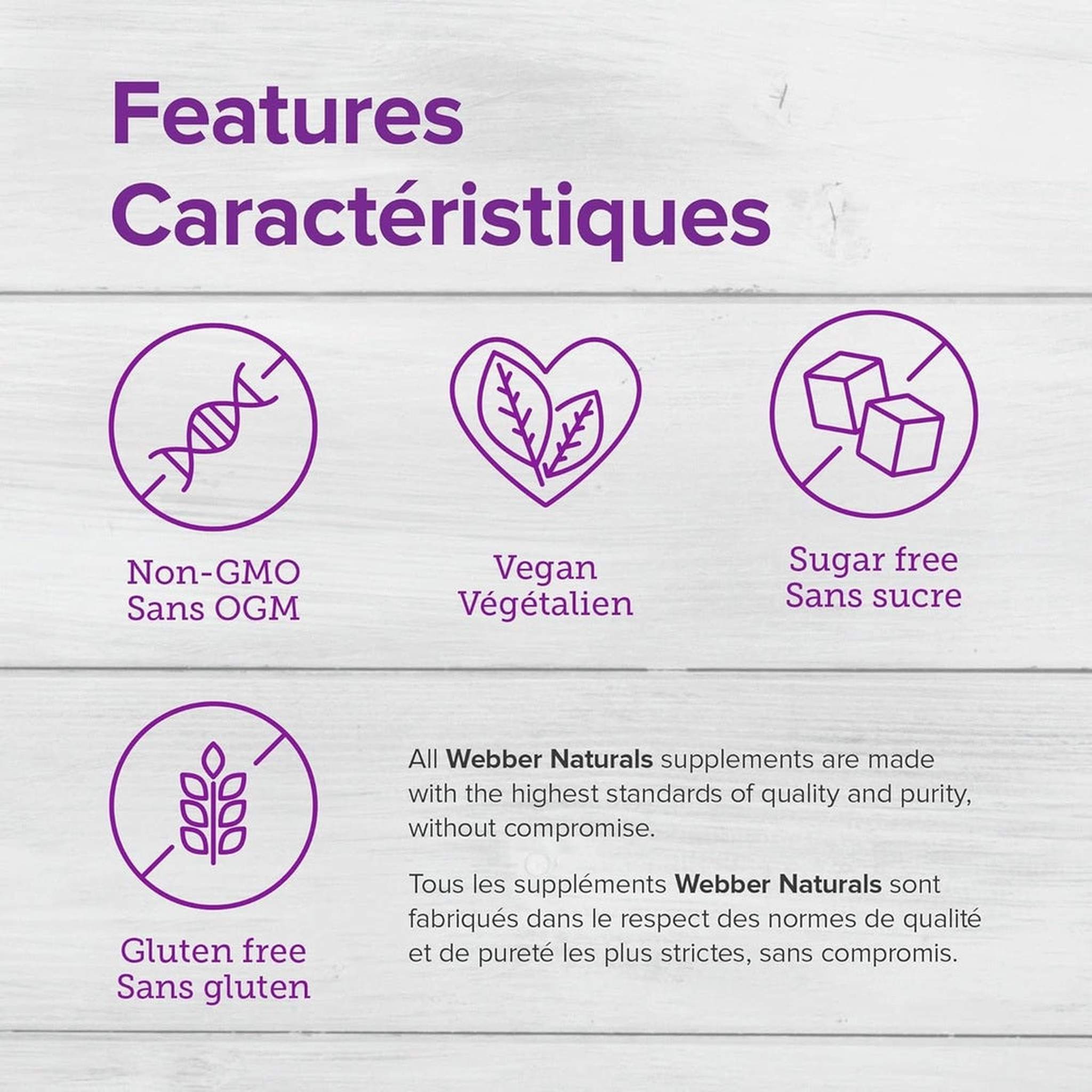 Webber Naturals Magnésium Bisglycinate 200mg – 120 Capsules