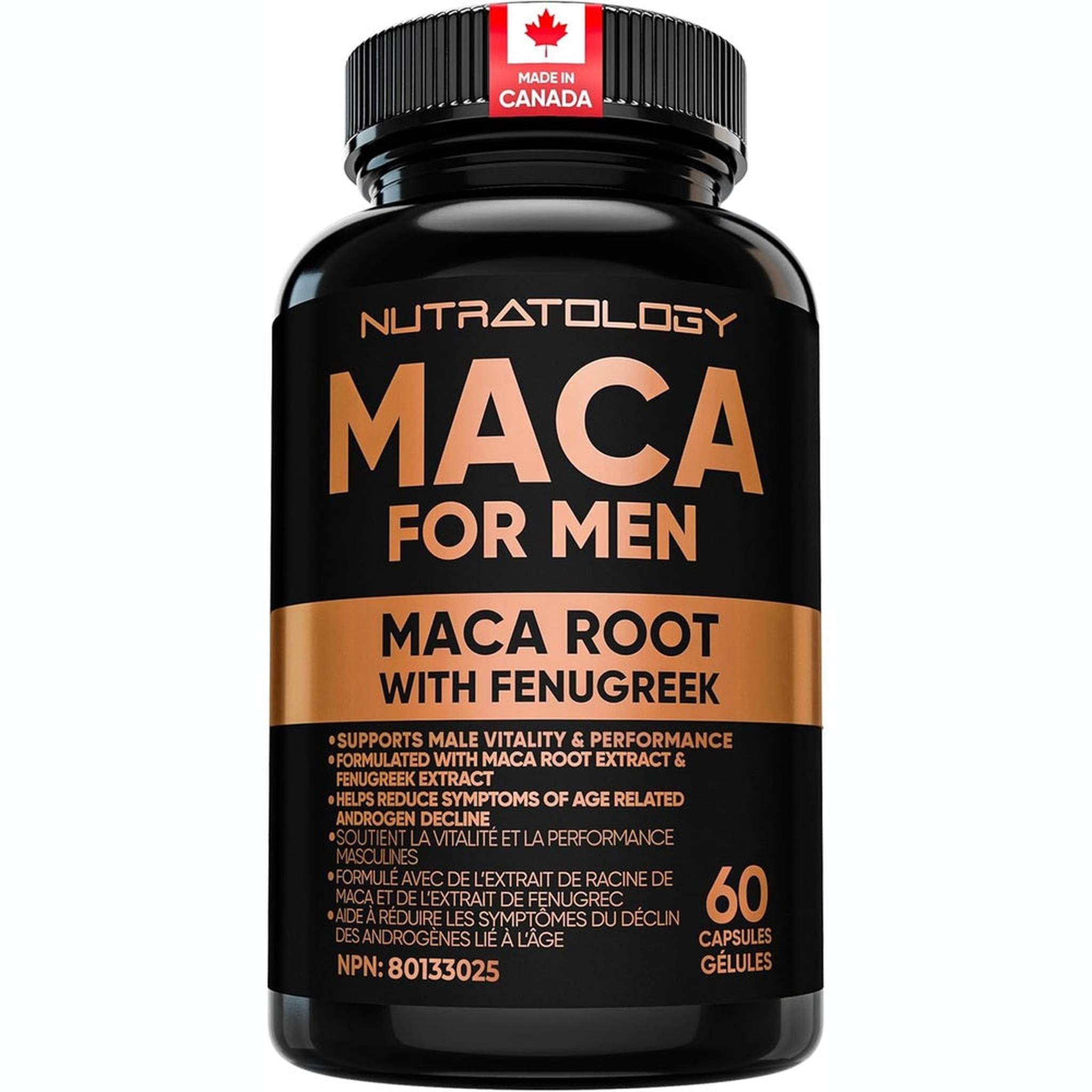 Maca pour Homme avec Fenugreek – 60 Capsules