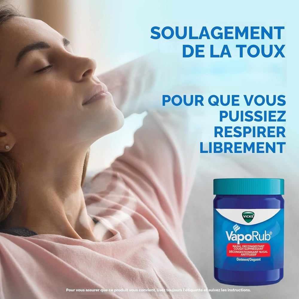 Vicks VapoRub Pommade Décongestionnante – Rhume, Toux & Douleurs – Parfum Original – 100g