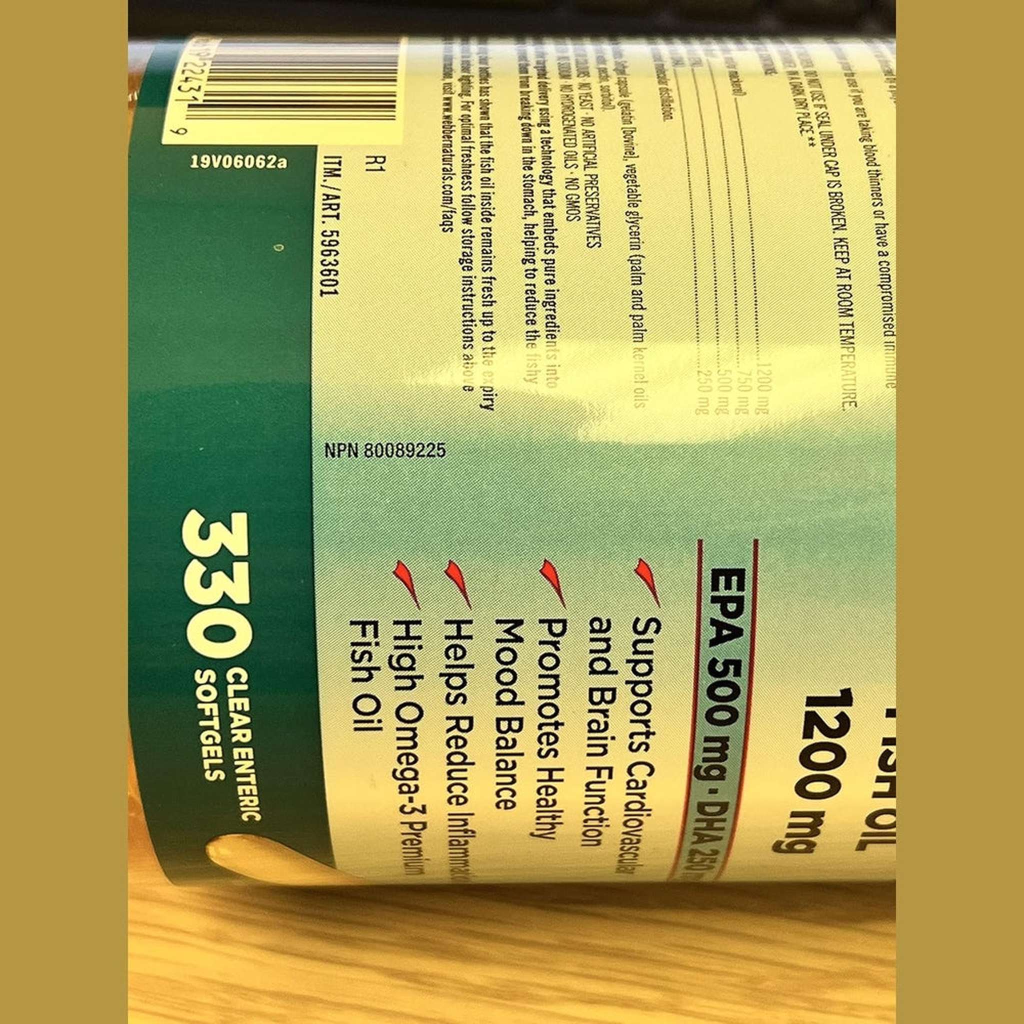 Kirkland Signature Omega-3 Super Concentré 1200mg – 330 Gélules Molles