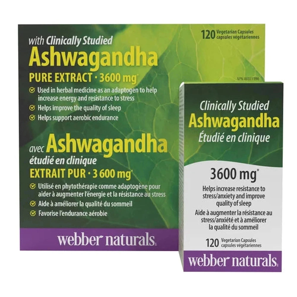 Ashwagandha 3600mg - Gestion du Stress & Énergie | 120 Capsules