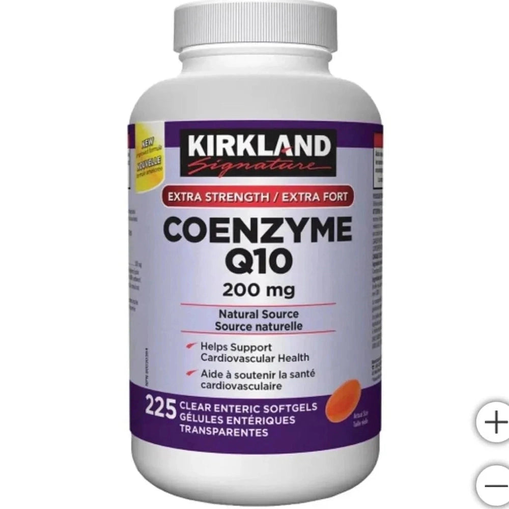 Coenzyme Q10 200mg Kirkland - Énergie & Santé Cardiaque | 225 Gélules