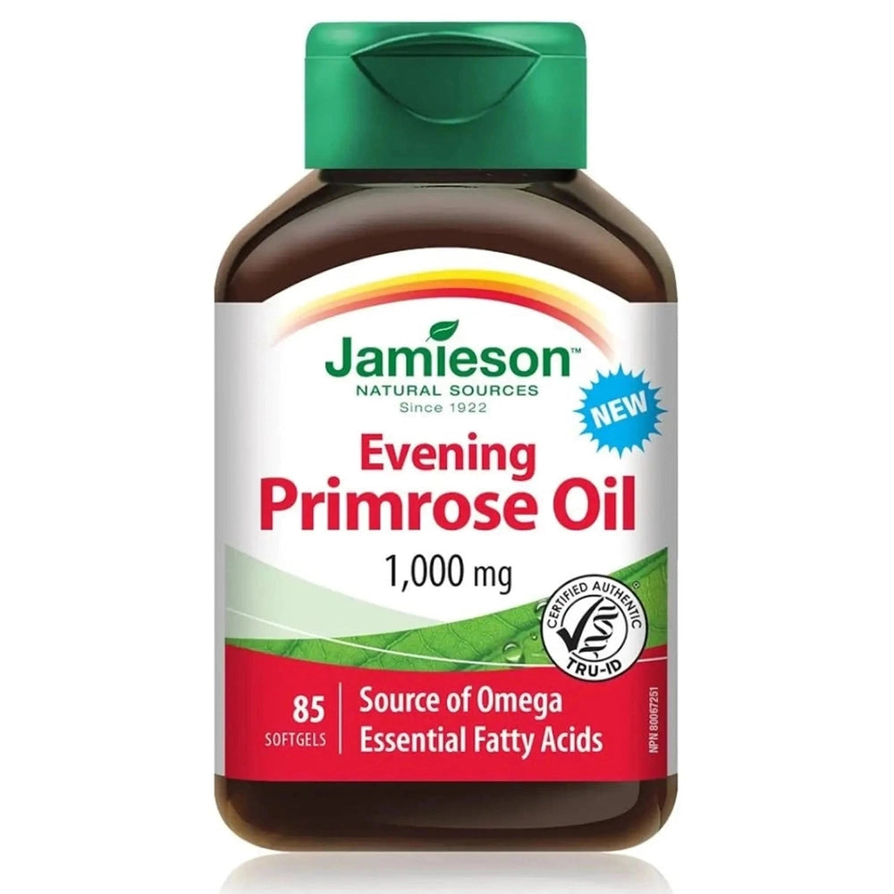 Evening Primrose Oil 1000mg Jamieson - Santé Féminine | 80 Softgels