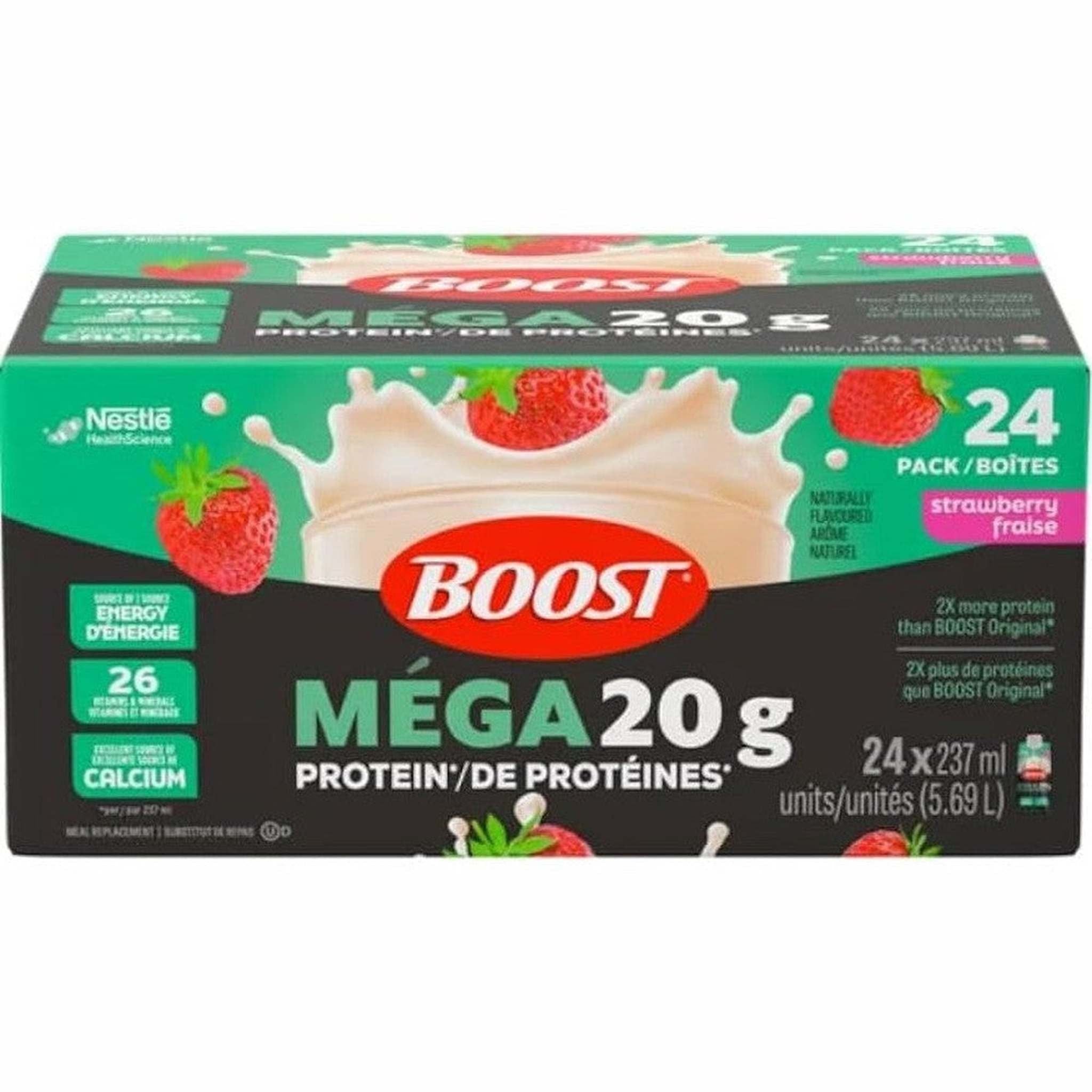 Boost Mega 20g Protéines - Boisson Énergétique Haute Nutrition | 237ml