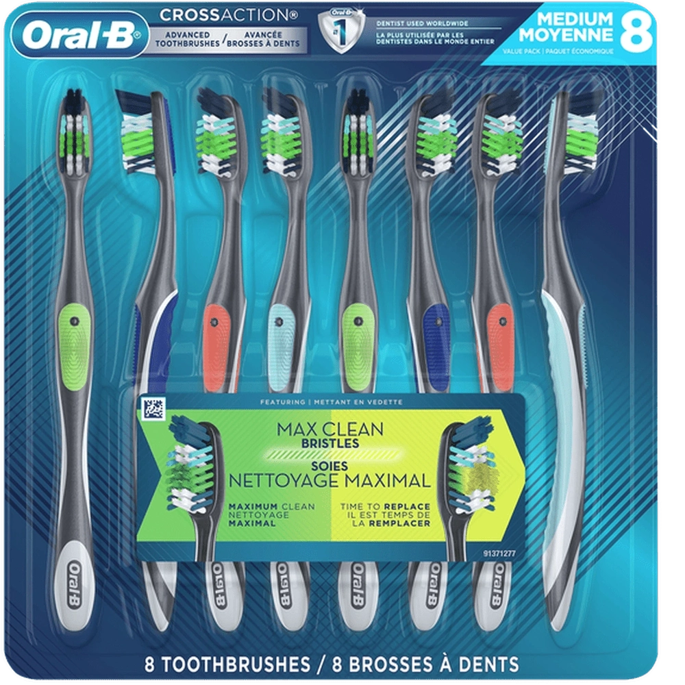 Brosse à Dents Oral-B CrossAction - Pack de 8 | Big Papa Enterprise